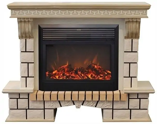 Каминокомплект RealFlame Stone new 26 WTG с очагом MoonBlaze LUX Black/Brass