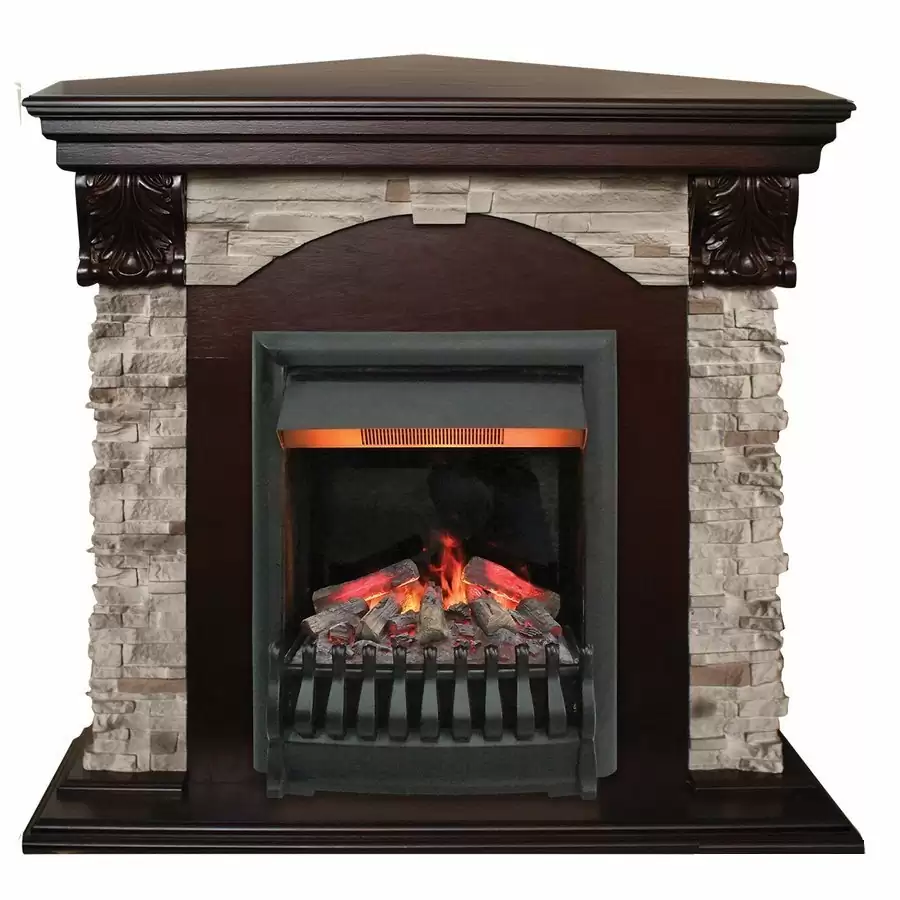 Каминокомплект RealFlame Dublin ROCK Corner STD/EUG AO с очагом 3D Oregan