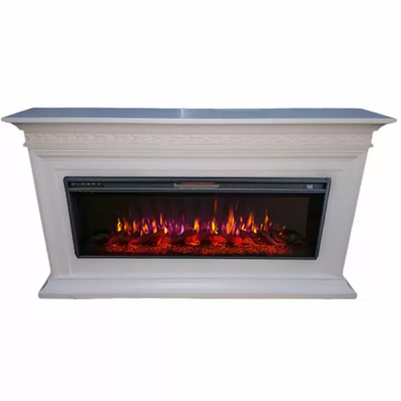 Каминокомплект Interflame Тайлер белый с очагом FreeSpace 50 LED FX QZ