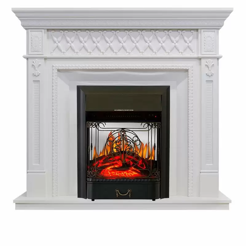 Каминокомплект Royal Flame Alexandria белый дуб c очагом Majestic FX M Black