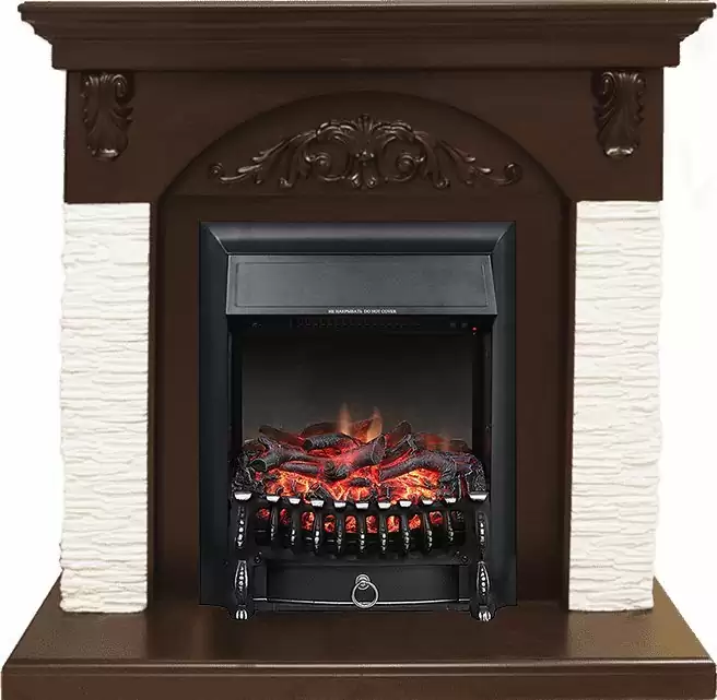 Каминокомплект Royal Flame Bern мелкий сланец белый с очагом Fobos FX Black