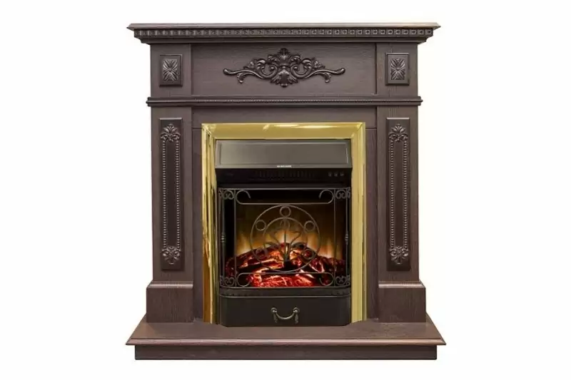 Каминокомплект RealFlame Lilian STD/EUG DN с очагом Majestic Lux Brass S