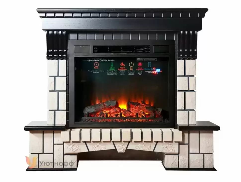 Каминокомплект Interflame Экстер венге с очагом Sirius 30 LED FX Black