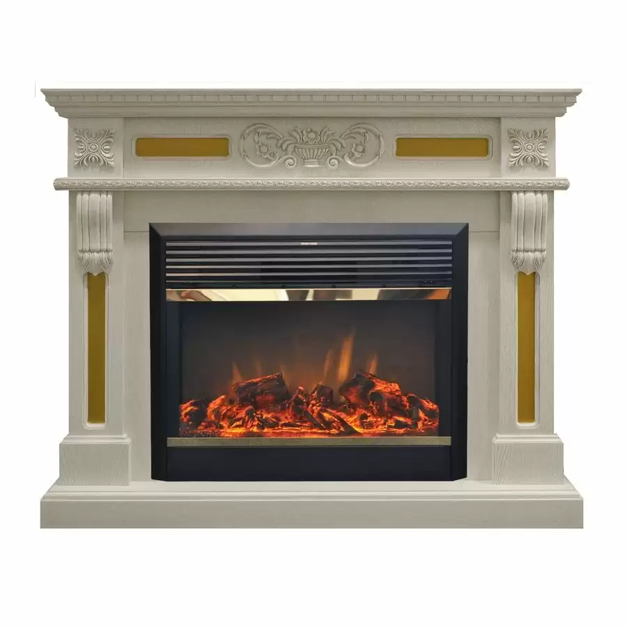 Каминокомплект RealFlame Corsica 26 WT с очагом MoonBlaze LUX Brass