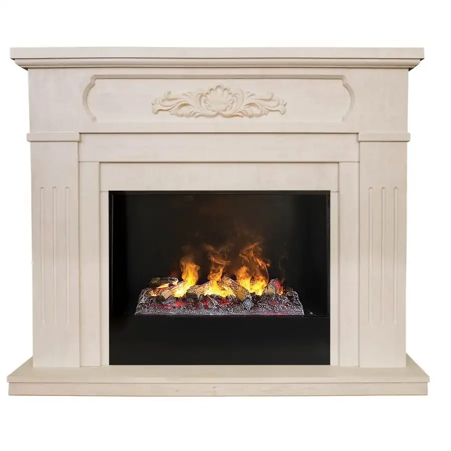 Каминокомплект RealFlame Malta 25,5/26 WT 3D Cassette 630 + Black вставка