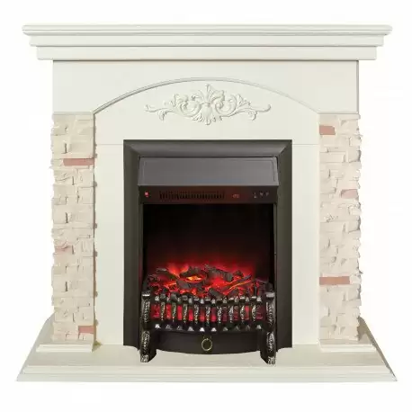 Каминокомплект RealFlame Neapolis WT с очагом Fobos Lux Black S