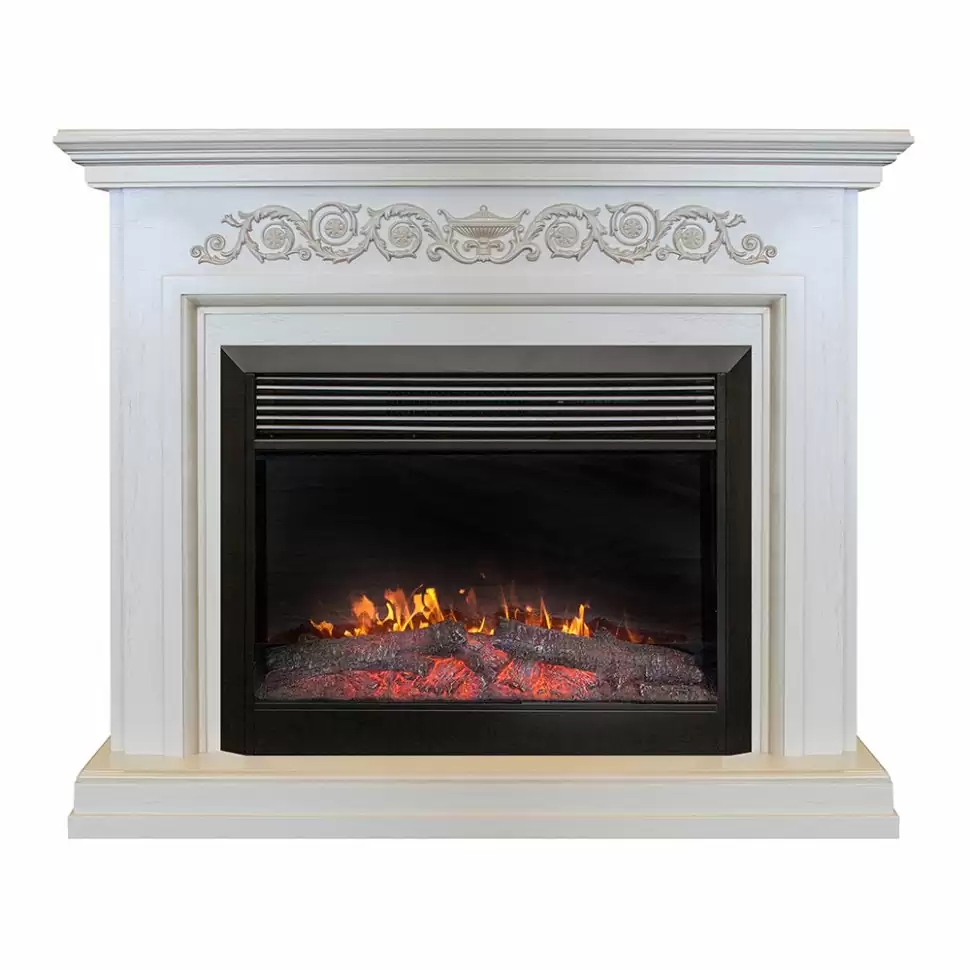 Каминокомплект RealFlame Leticia 26 WT с очагом MoonBlaze LUX Black