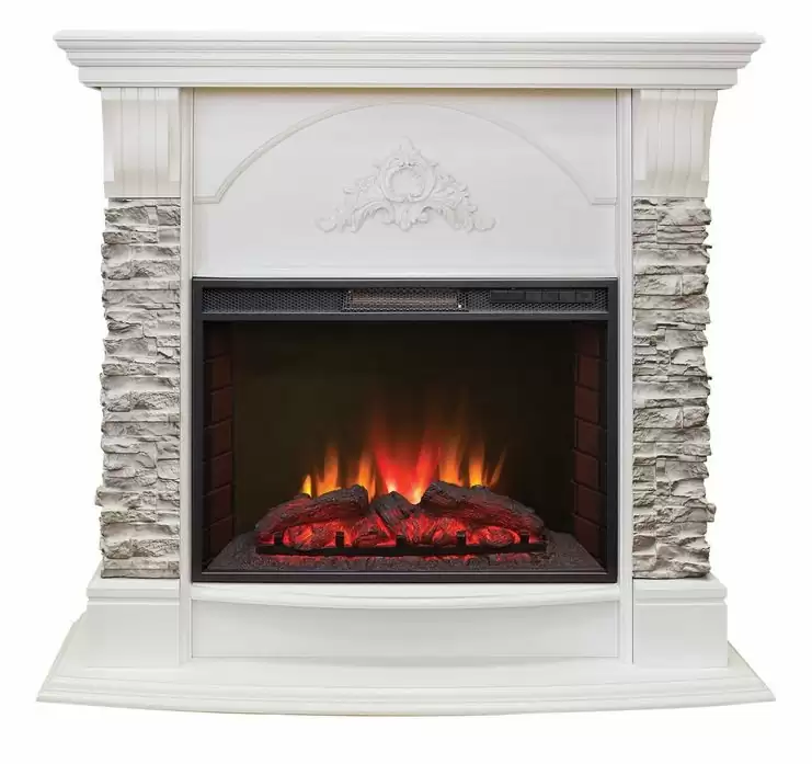 Каминокомплект RealFlame Athena GR STD/EUG/25/24 WT с очагом Irvine 24