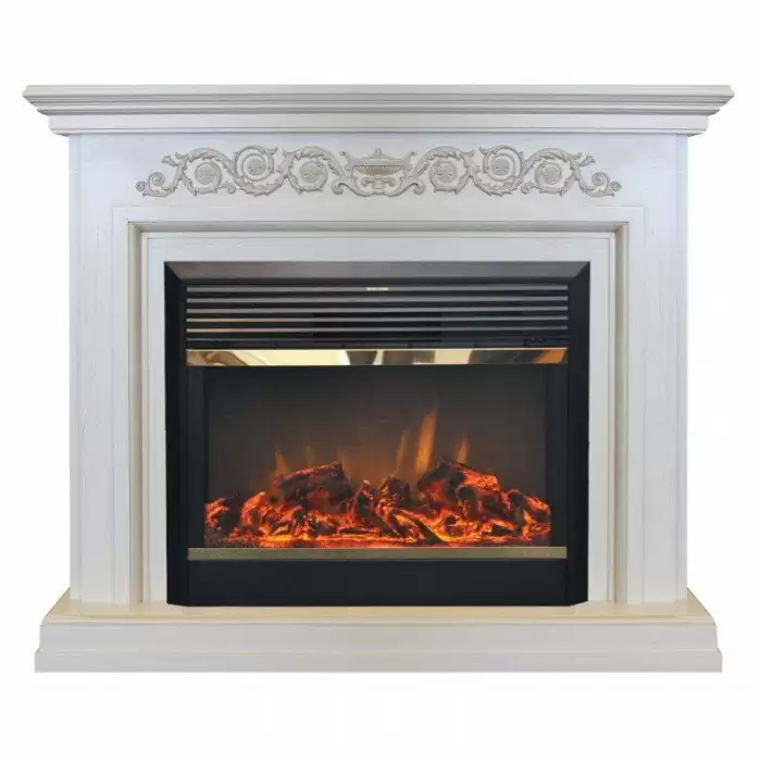 Каминокомплект RealFlame Leticia 26 WT с очагом MoonBlaze LUX Brass