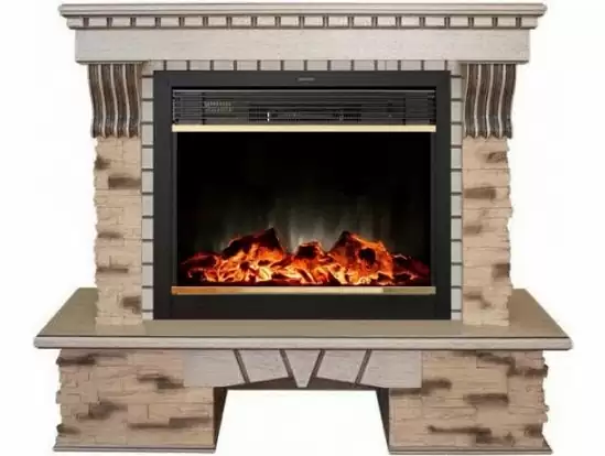 Каминокомплект RealFlame Sorento 25,5 с очагом MoonBlaze S LUX Brass