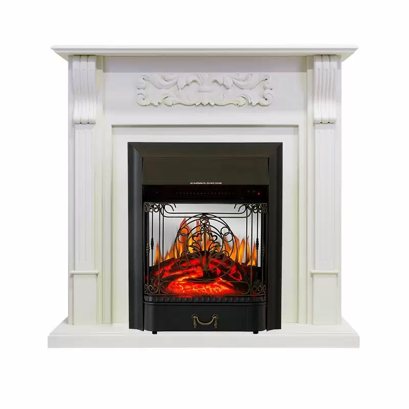 Каминокомплект Royal Flame Venice фактурный белый c очагом Majestic FX M Black