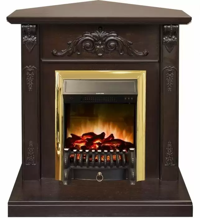 Каминокомплект RealFlame Anita corner STD/EUG AO с очагом Fobos Lux Brass S