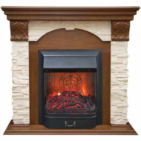 Каминокомплект RealFlame Dublin LUX STD/EUG AO с очагом Majestic s Lux Black/Brass