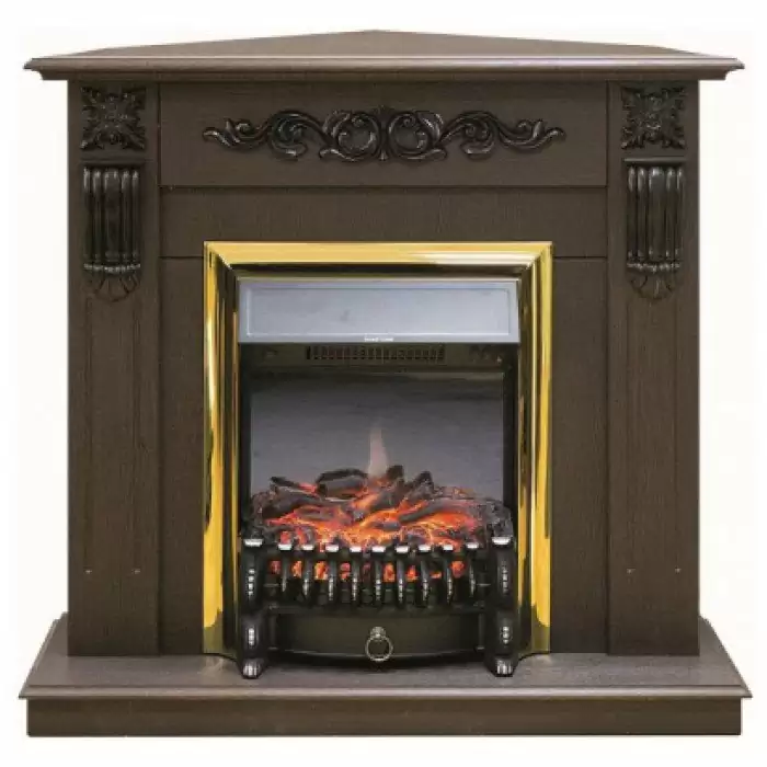 Каминокомплект RealFlame Dominica Corner STD/EUG DN с очагом Fobos Lux Brass S