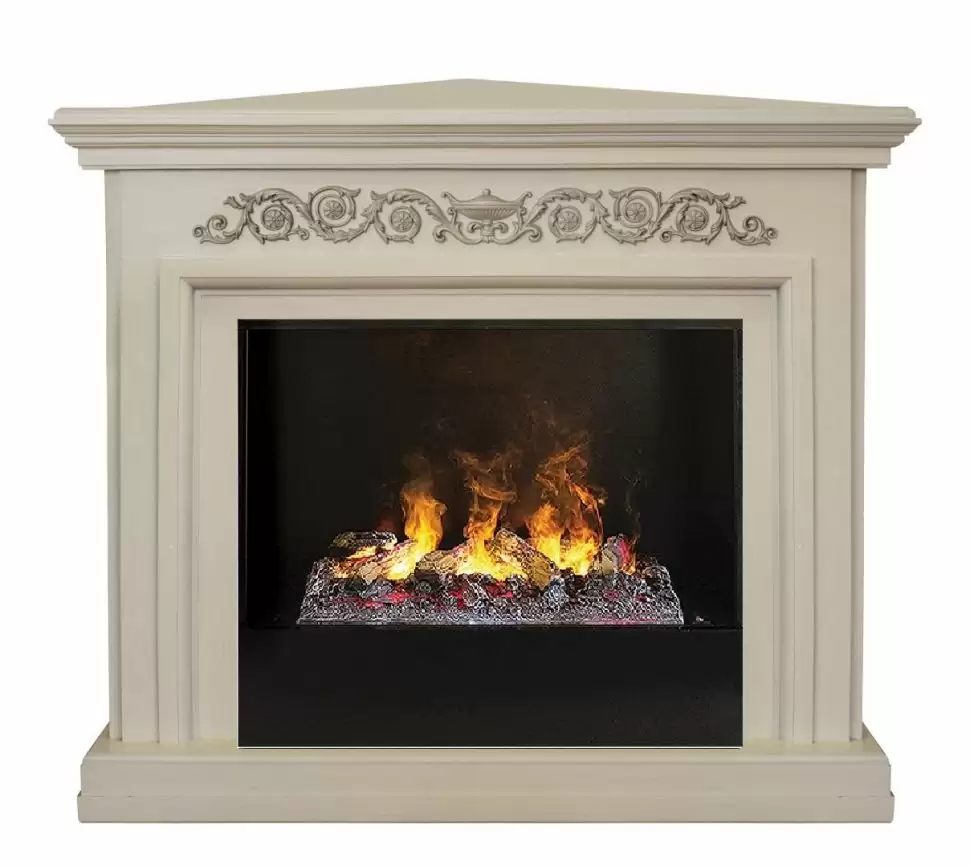 Каминокомплект RealFlame Leticia Corner 26 WT 3D Cassette 630 + Black вставка