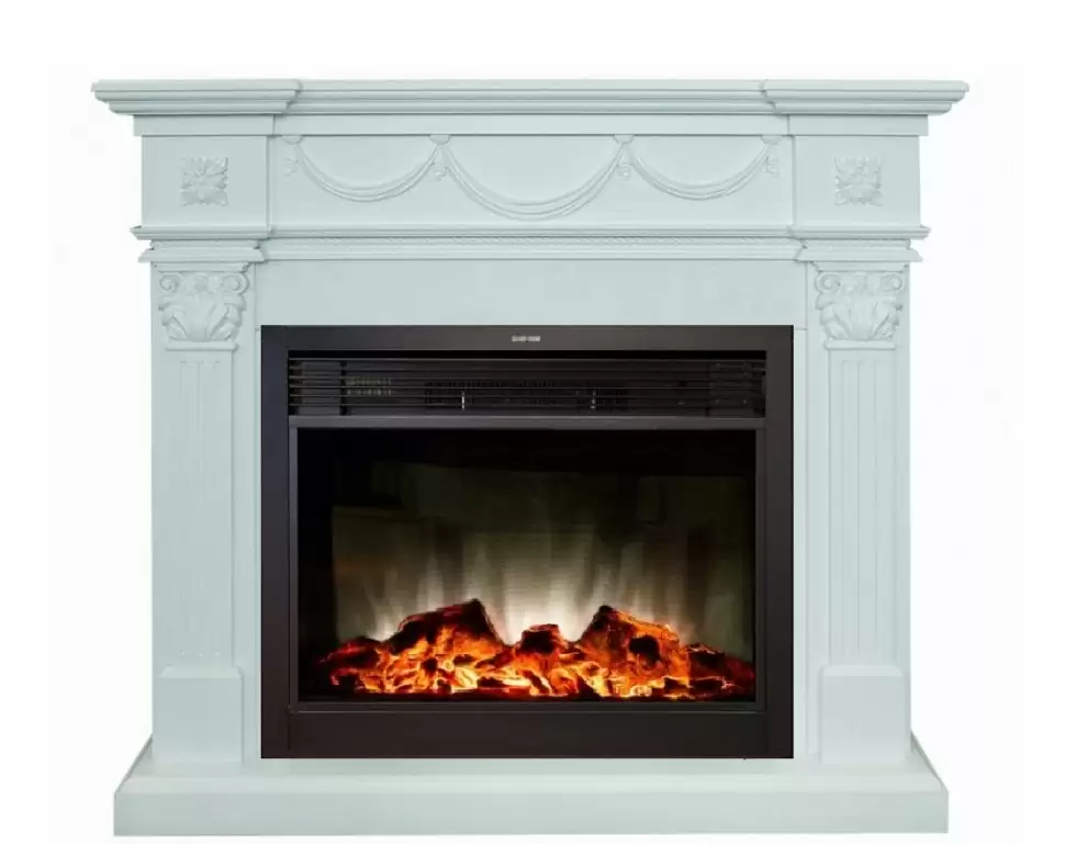Каминокомплект RealFlame Casablanca 25,5/26 WT с очагом MoonBlaze LUX Black
