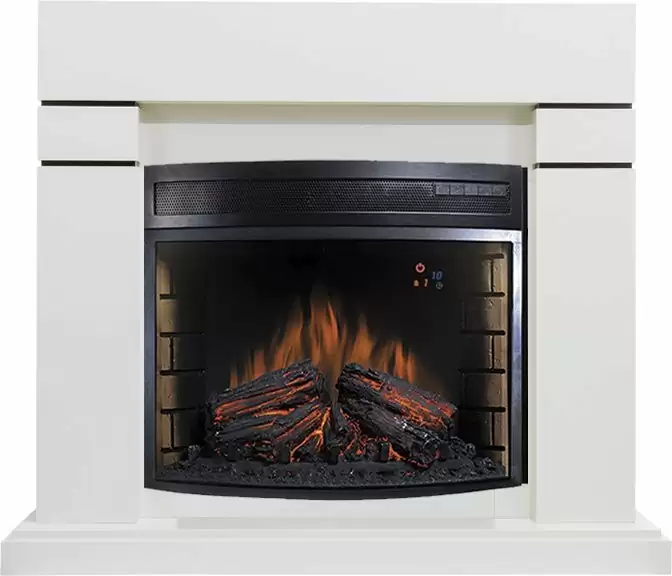 Каминокомплект Royal Flame Lindos белый с очагом Dioramic 28 LED FX
