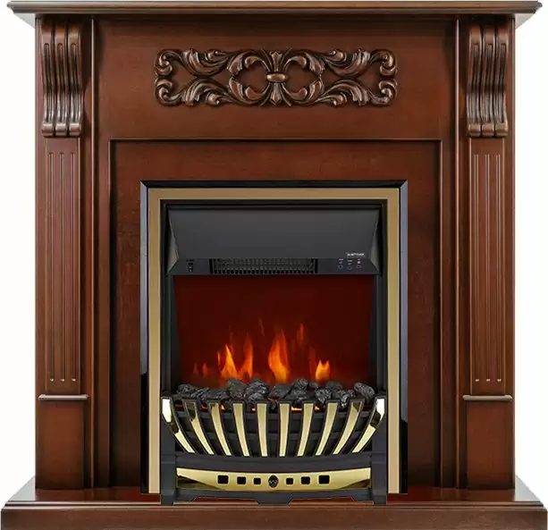 Каминокомплект Royal Flame Venice махагон коричневый антик c очагом Aspen Brass