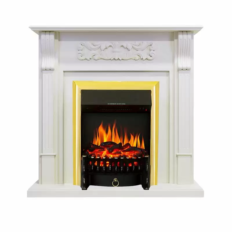 Каминокомплект Royal Flame Venice фактурный белый c очагом Fobos FX Brass