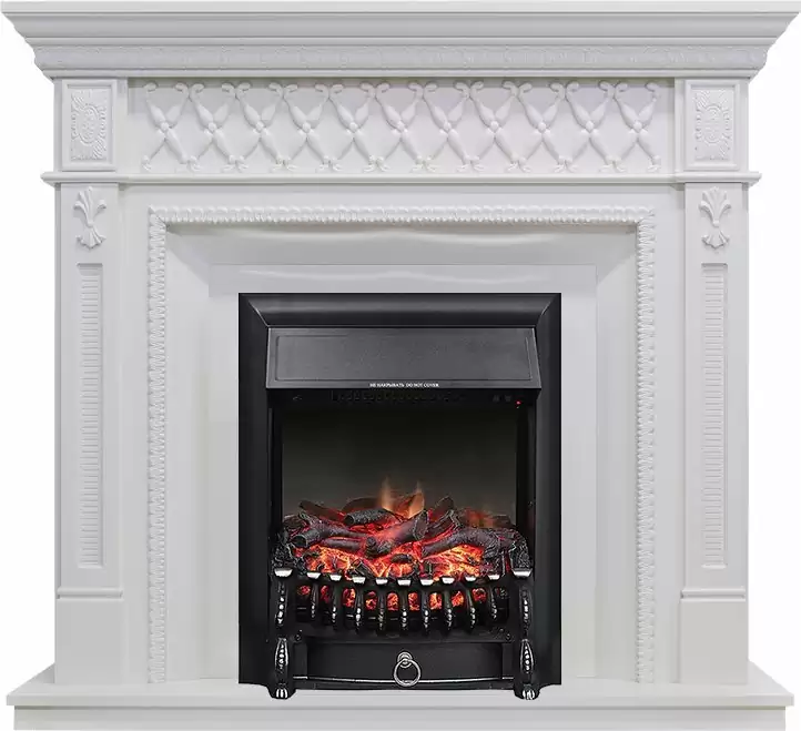 Каминокомплект Royal Flame Alexandria белый дуб c очагом Fobos FX Black