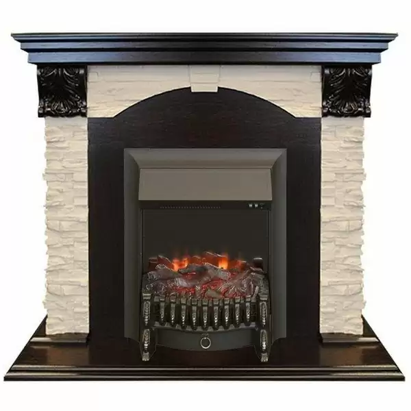 Каминокомплект RealFlame Dublin LUX  STD/EUG DN с очагом Fobos s Lux Black/Brass