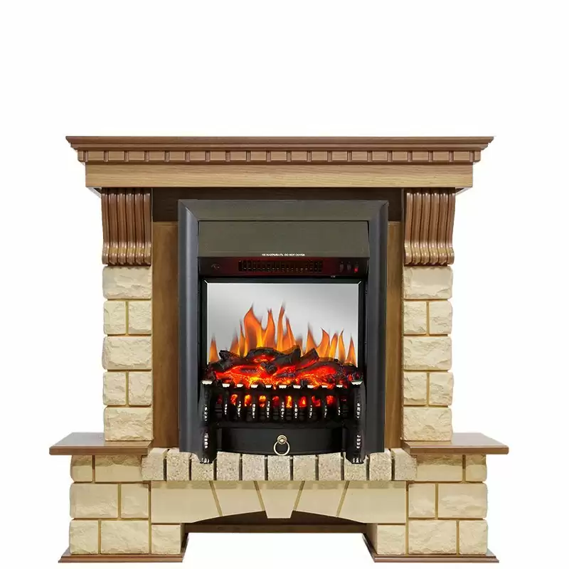 Каминокомплект Royal Flame Pierre Luxe шампань с очагом Fobos FX M Black