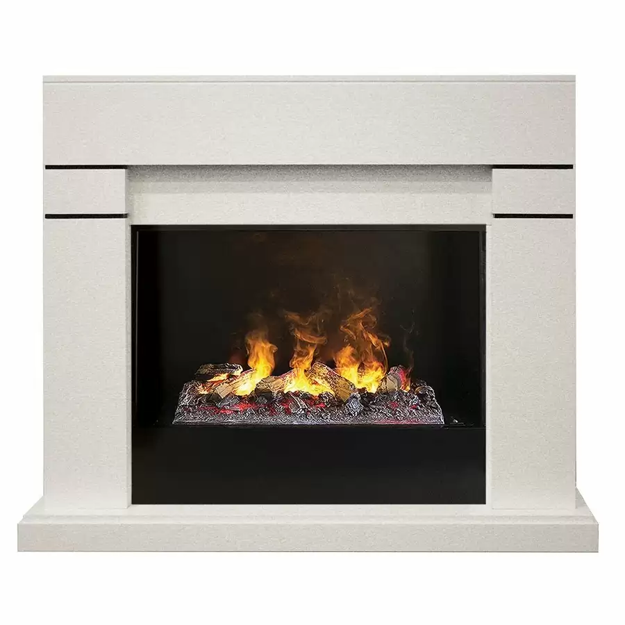 Каминокомплект RealFlame Lindelse 26 WT 3D Cassette 630 + Black вставка