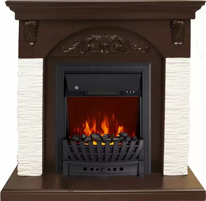 Каминокомплект Royal Flame Bern мелкий сланец белый с очагом Aspen Black