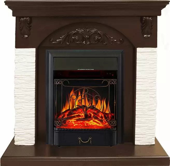 Каминокомплект Royal Flame Bern мелкий сланец белый с очагом Majestic FX Black