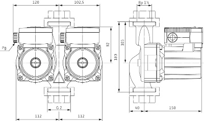 Циркуляционный насос Wilo TOP-SD 80/15 DM PN10