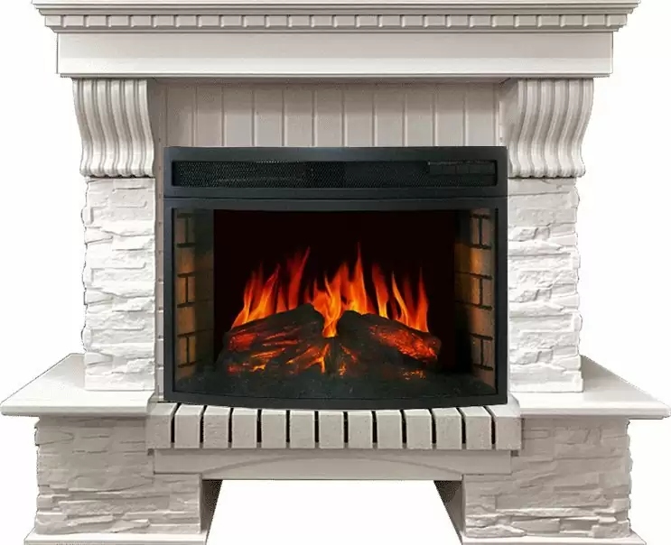 Каминокомплект Royal Flame Pierre Luxe сланец белый c очагом Dioramic 25 FX