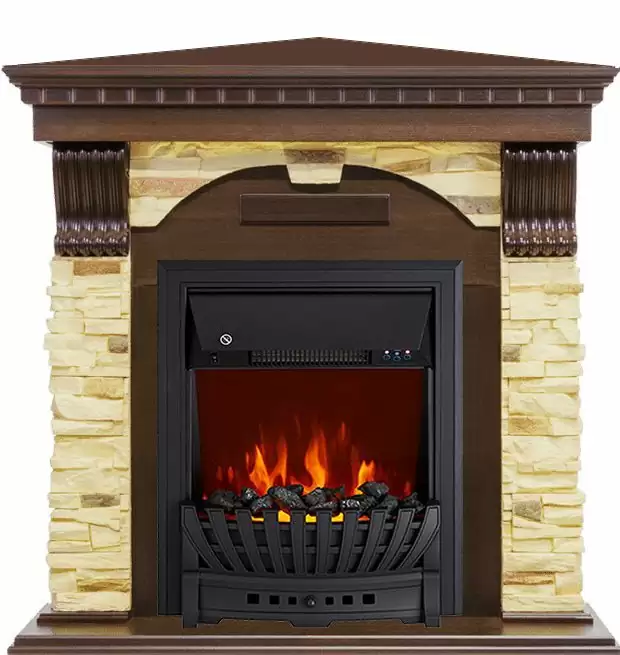 Каминокомплект Royal Flame Dublin угловой с очагом Aspen Black