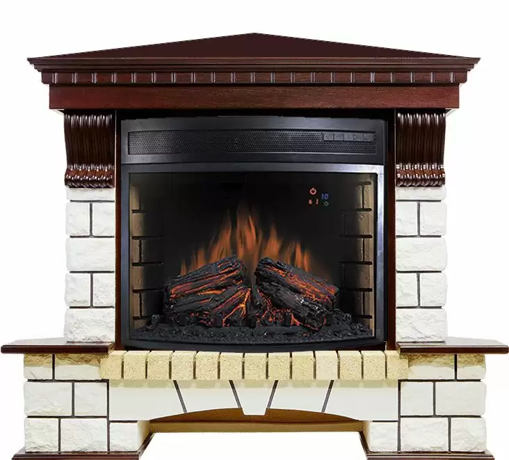 Каминокомплект Royal Flame Pierre Luxe угловой c очагом Dioramic 28 LED FX