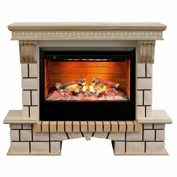 Каминокомплект RealFlame Stone new 26/HL WTG с очагом 3D Helios 26