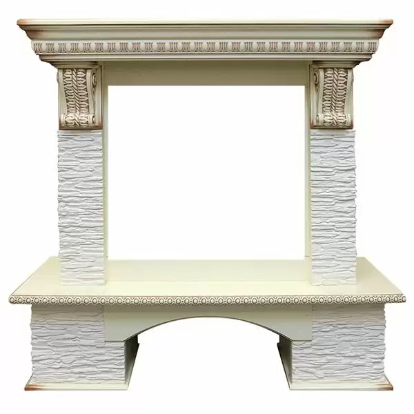 Портал Royal Flame Pierre Luxe сланец мелкий белый под очаги Vision 23