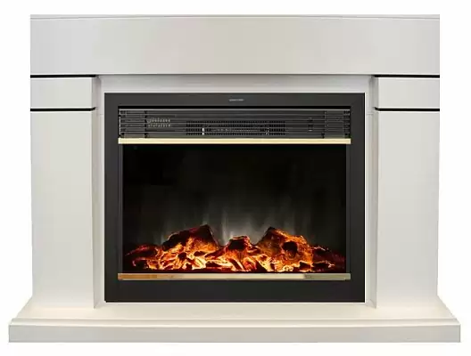 Каминокомплект RealFlame Lindelse 26 WT с очагом MoonBlaze LUX Brass