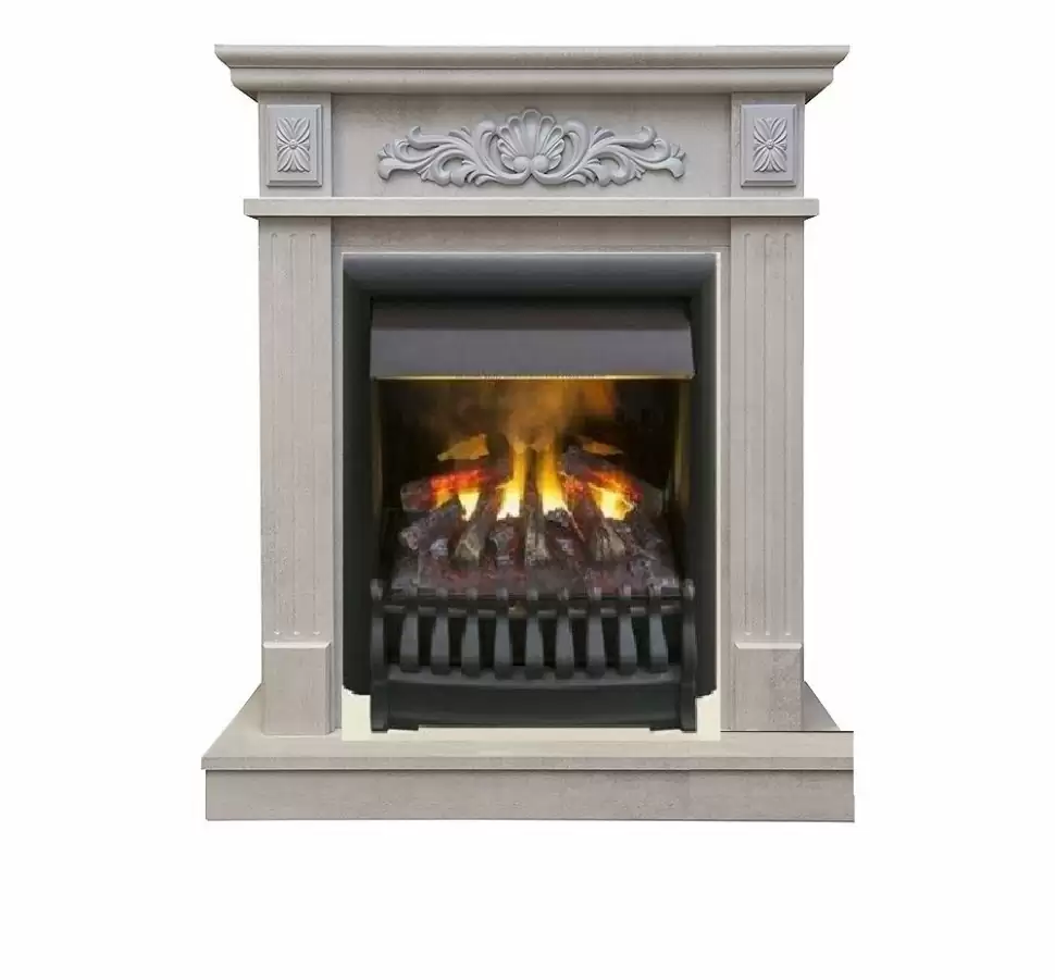 Каминокомплект RealFlame Adelaida STD/EUG WT с очагом 3D Oregan