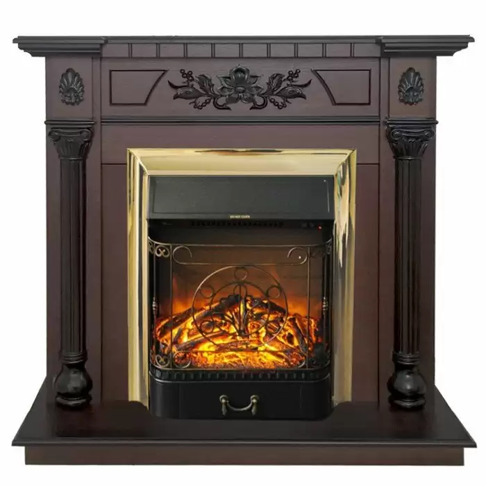 Каминокомплект RealFlame Dacota STD/EUG AO с очагом Majestic Lux Brass S