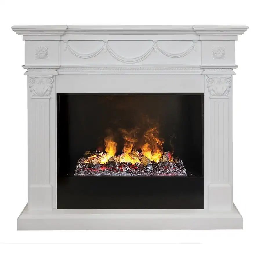 Каминокомплект RealFlame Casablanca 25,5/26 WT с очагом 3D Cassette 630 + Black вставка