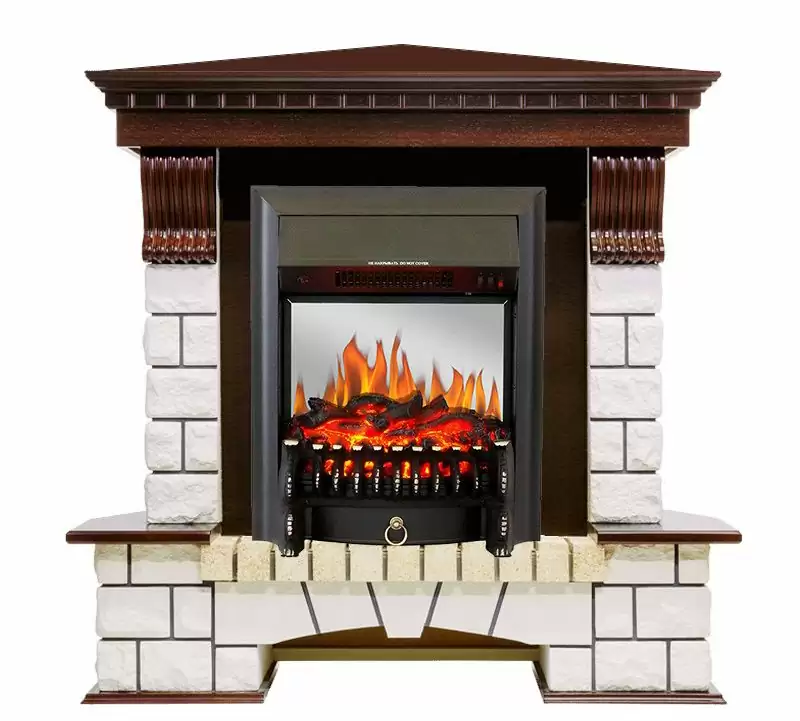 Каминокомплект Royal Flame Pierre Luxe угловой с очагом Fobos FX M Black