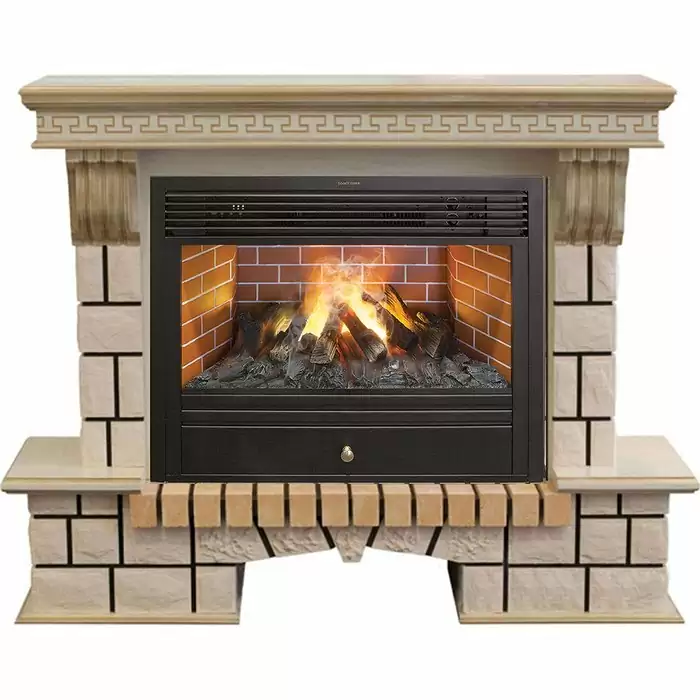 Каминокомплект RealFlame Stone new 26/HL WTG с очагом 3D Novara