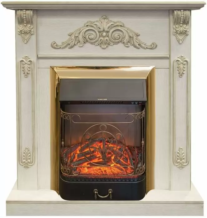 Каминокомплект RealFlame Anita STD/EUG WTG с очагом Majestic Lux Brass S