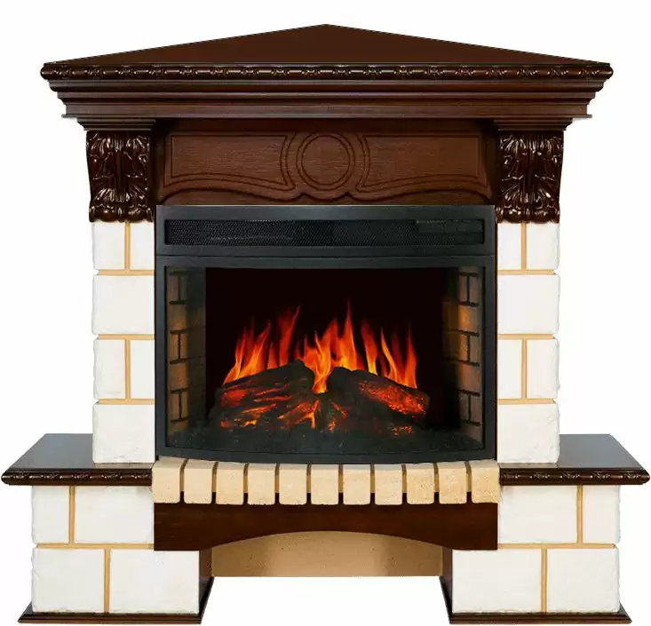 Каминокомплект Royal Flame Pierre Luxe шампань угловой c очагом Dioramic 25 FX