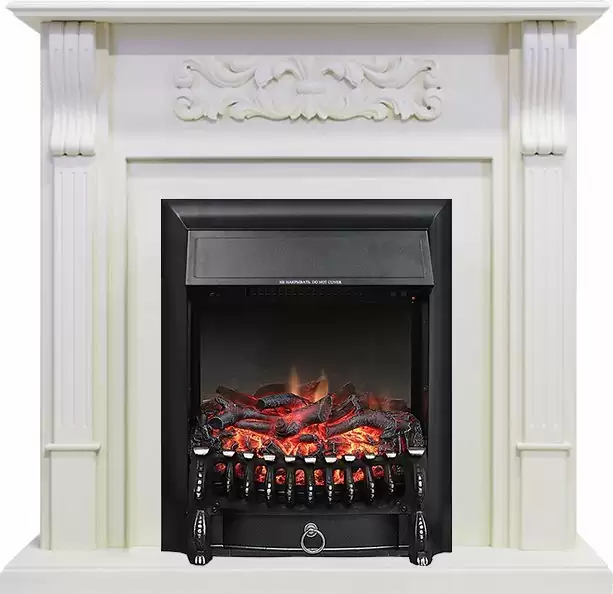 Каминокомплект Royal Flame Venice фактурный белый c очагом Fobos FX Black
