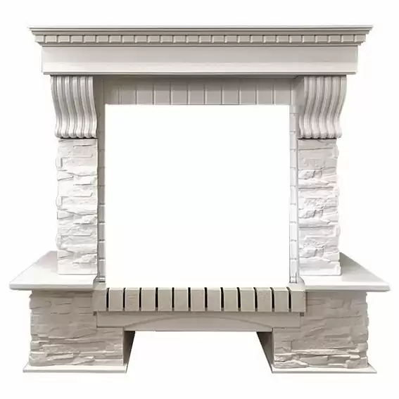Портал Royal Flame Pierre Luxe сланец белый
