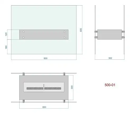 Напольный биокамин Lux Fire Консул 1 800 БКН-К1-800