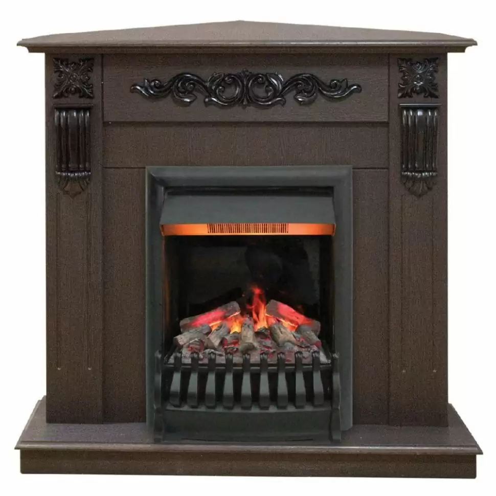 Каминокомплект RealFlame Dominica Corner STD/EUG DN с очагом 3D Oregan