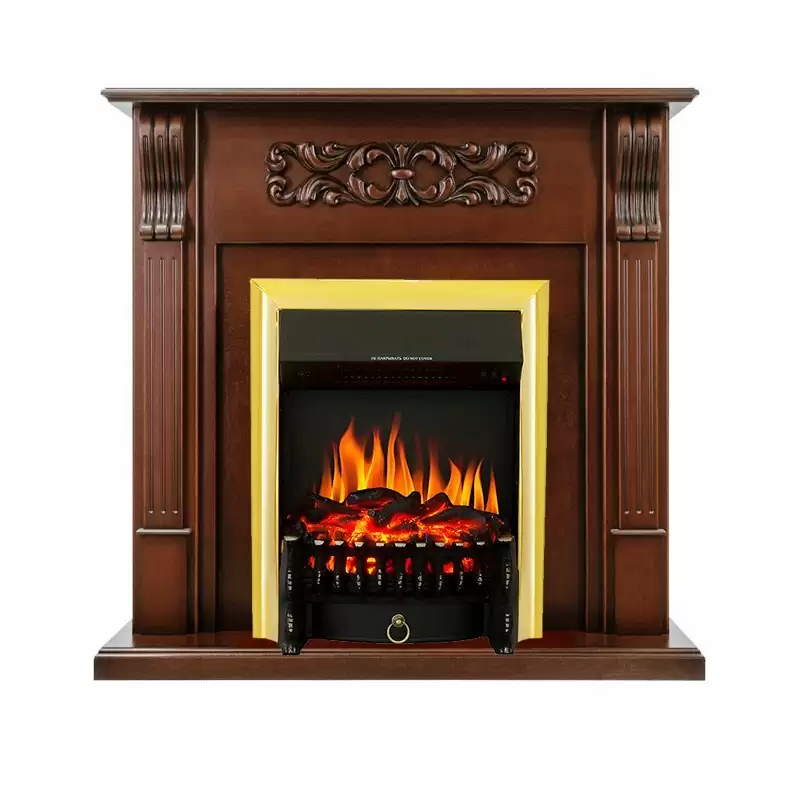 Каминокомплект Royal Flame Venice махагон коричневый антик c очагом Fobos FX Brass