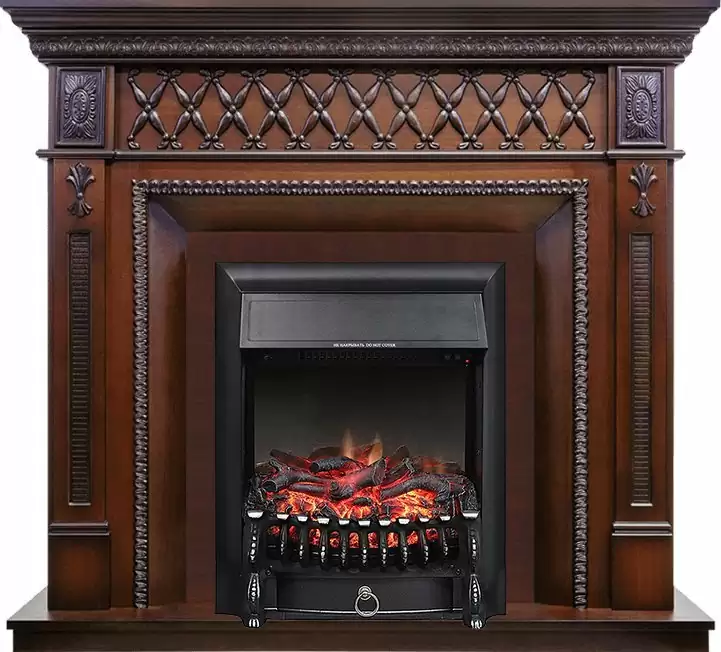 Каминокомплект Royal Flame Alexandria махагон коричневый антик c очагом Fobos FX Black