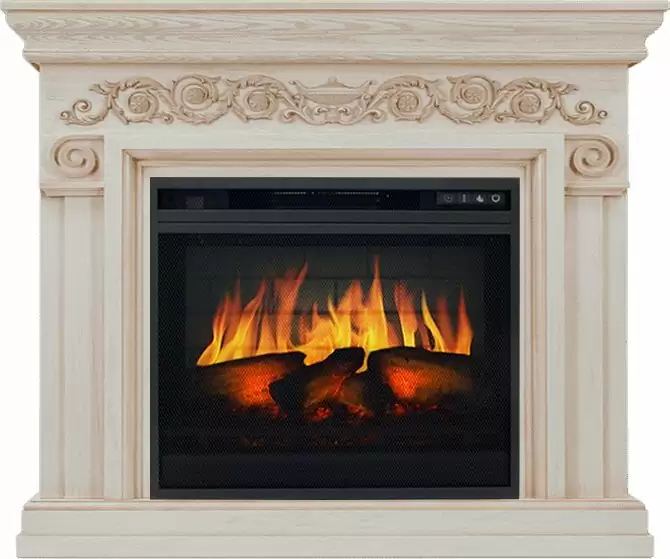 Каминокомплект Royal Flame Athena слоновая кость с патиной с очагом Vision 23 EF LED 3D FX